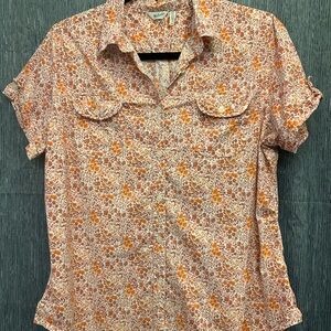 Woolrich Floral Button Up, heritage, americana, cottegecore, rugged romantic